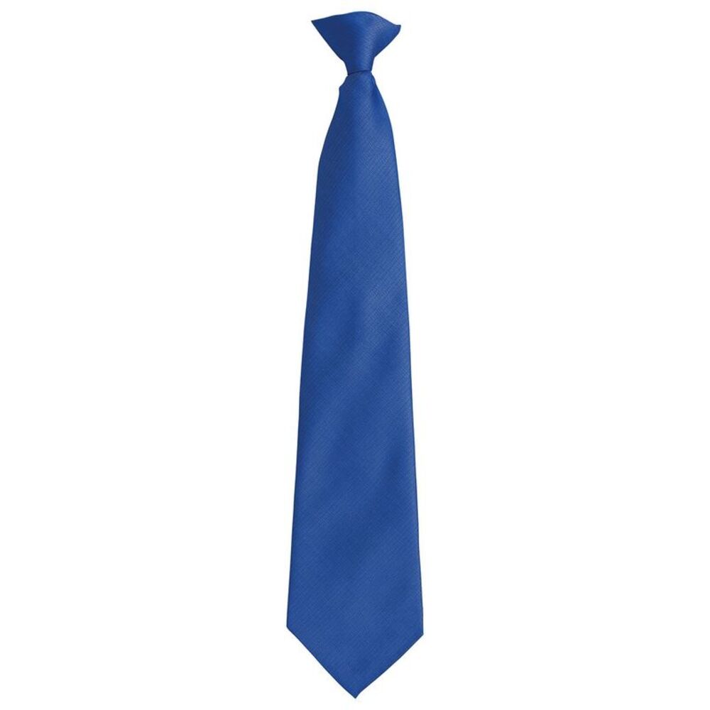 Premier Unisex Adult Colours Fashion Plain Clip-On Tie / Royal Blue